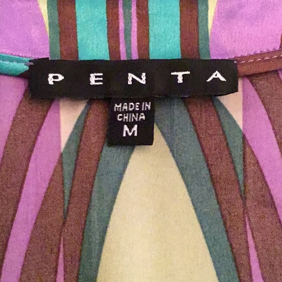 PENTA Green Silkish Jacket with Sleeveless Blouse - Picture 7 of 8